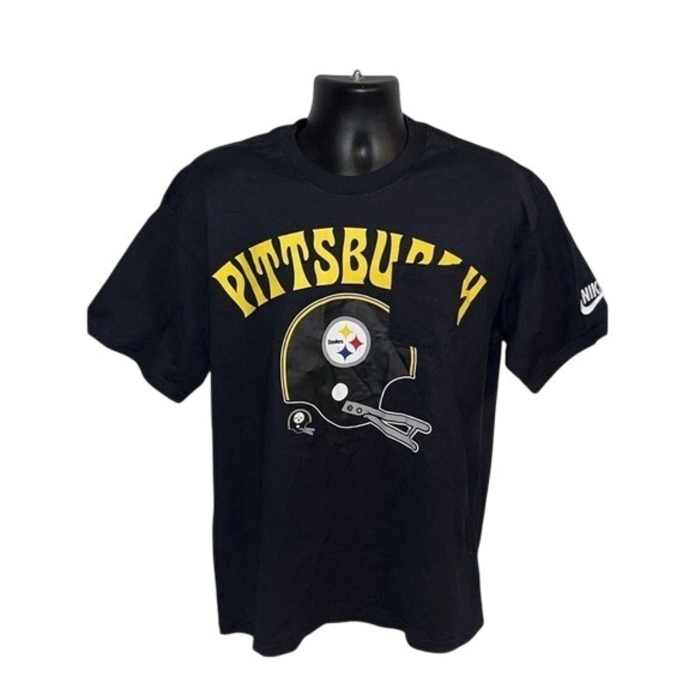 Pittsburgh Steelers Nike Black Pocket T Shirt NFL Football Tee Men's L NWT‎